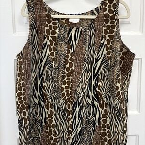 Animal Print Sleeveless Top